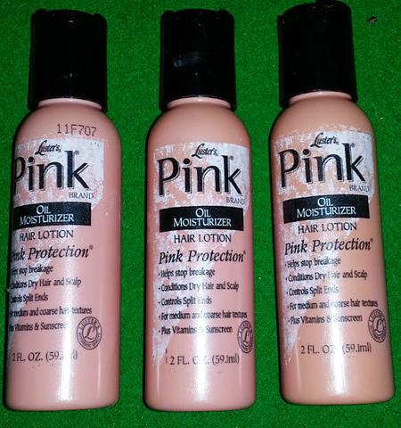 Pink Oil Moisturiser - Hair Lotion -For hair Extensions 3 Travelling Size 2FL.OZ