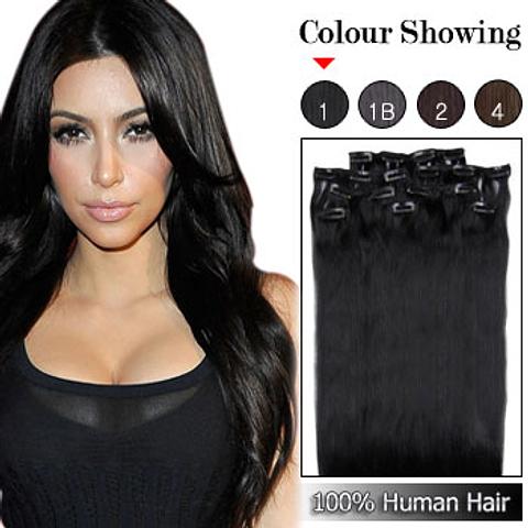 Remi Human Hair Clip-In Extensions 18" Straight