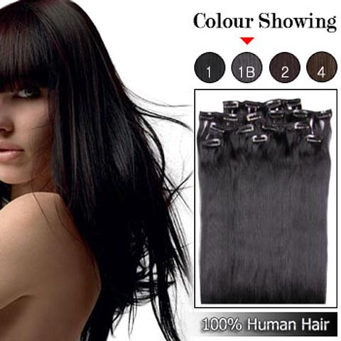 Remi Human Hair Clip-In Extensions 20" Straight