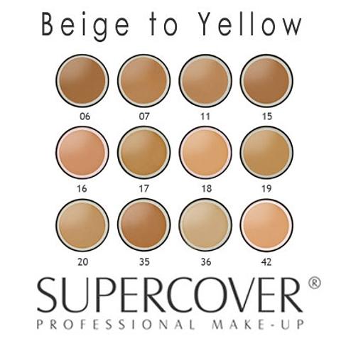 Supercover Foundations - Beige to Yellow Undertones